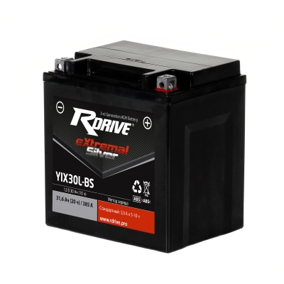 Аккумулятор Gold RDRIVE-YIX30L-BS 12В 30Ач 420CCA 168x126x175 мм Обратная (-+)
