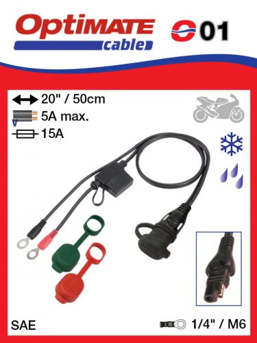 O1 Влагозащищенный коннектор постоянного подключения SAE под болт М6 Optimate