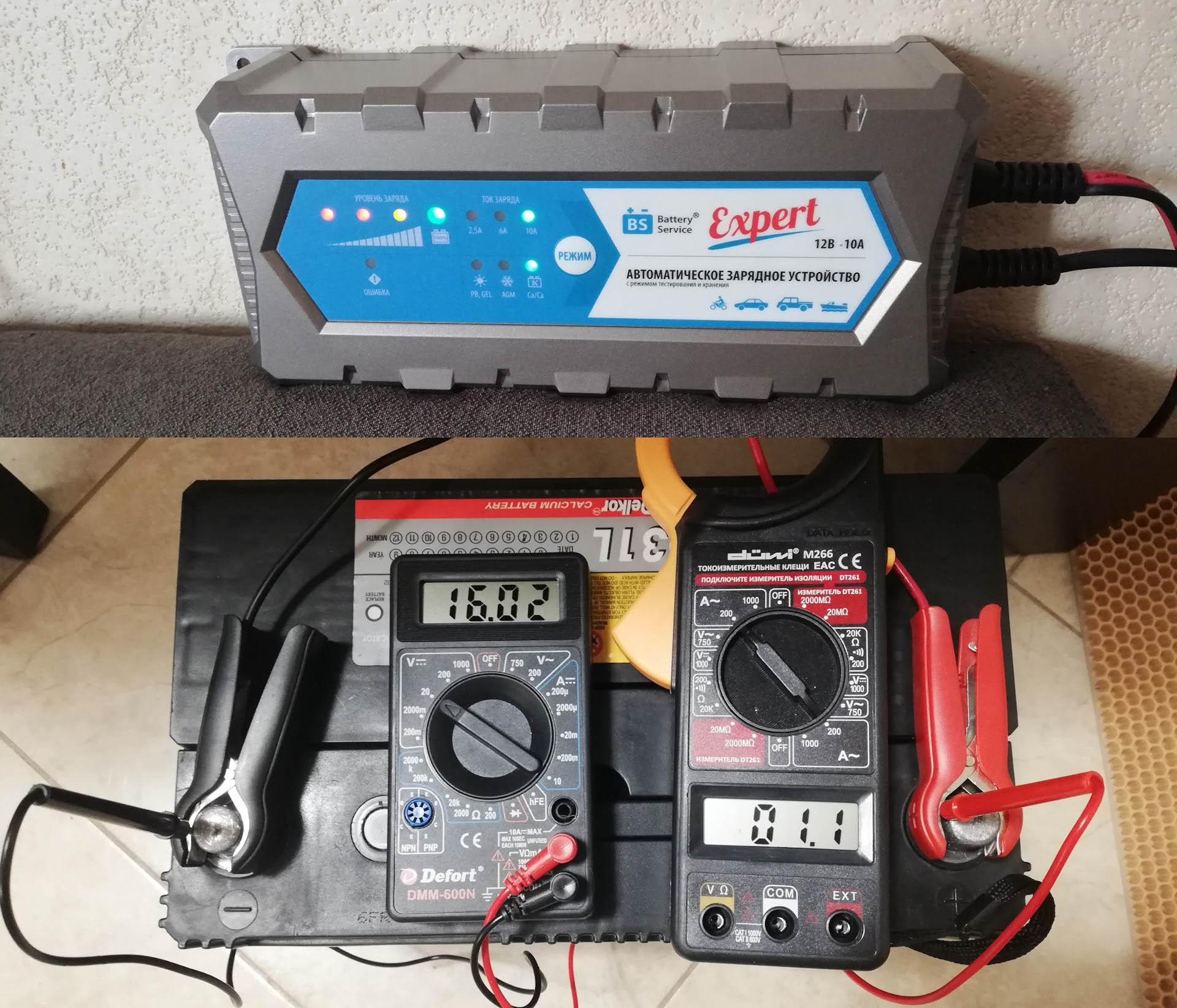 Заряжаем Ca/Ca аккумулятор