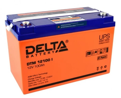 Аккумулятор Delta DTM 12100 I 12В 100Ач 333x173x216 мм Прямая (+-)