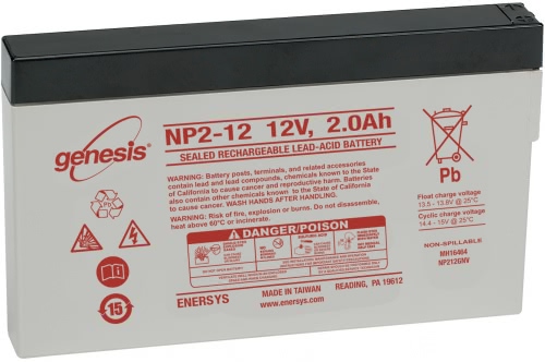 Аккумулятор Enersys Genesis NP2-12CTP 12В 2Ач 182x24x61 мм