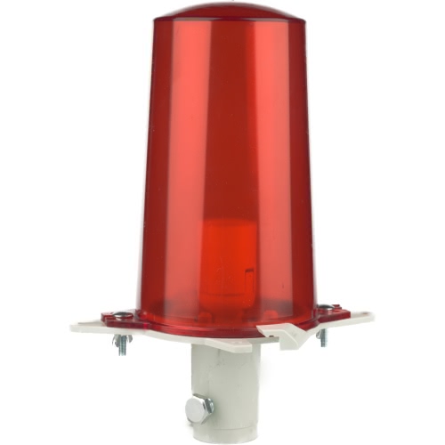 Заградительный огонь ЗОМ LEDZOM тип А, LEDZOM красный, ударопрочный, поликарбонат