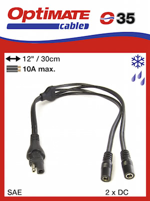 O35 - Кабель SAE - 2 x DC вывода 5.5x2.5мм, Optimate