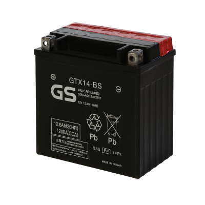 Аккумулятор GS Yuasa GTX14-BS 12В 12Ач 200CCA 151x88x146 мм Прямая (+-)