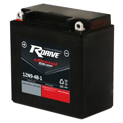 Аккумулятор RDRIVE-12N9-4B-1 12В 9Ач 120CCA 135x75x139 мм Прямая (+-)