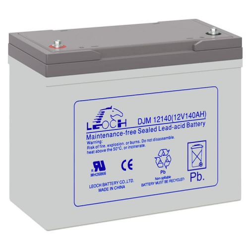 Аккумулятор LEOCH-DJM-12-140 12В 140Ач 345x172x280 мм Прямая (+-)