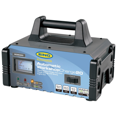 Пуско-зарядное устройство 12В, 3/20А, пусковой ток 80А, Ring Automotive, RECB320