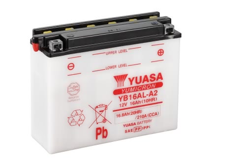 Аккумулятор Yuasa YB16AL-A2 12В 16Ач 210CCA 207x71,5x164 мм Обратная (-+)