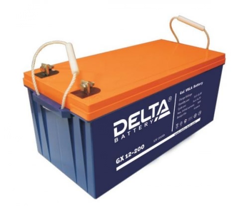 Аккумулятор Delta GX 12-200 12В 200Ач 522x238x227 мм Обратная (-+)
