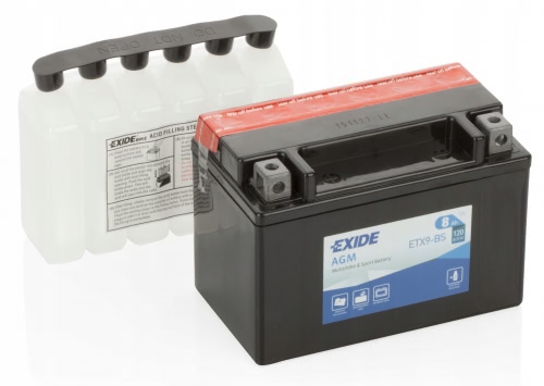 Аккумулятор EXIDE ETX9-BS 12В 8Ач 120CCA 150x87x105 мм Прямая (+-)