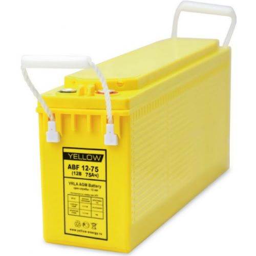 Аккумулятор Yellow ABF 12-75 YL 12В 75Ач 562x114x189 мм Обратная (-+)