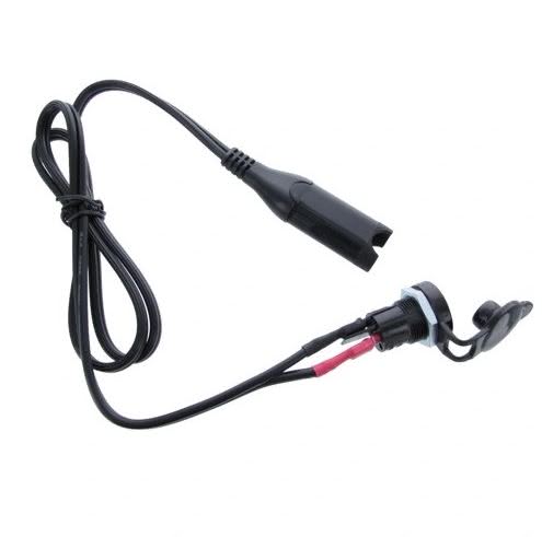 O8 Влагозащищенный DIN разъем врезной 12В, 0,5м с резиновой крышкой, Optimate