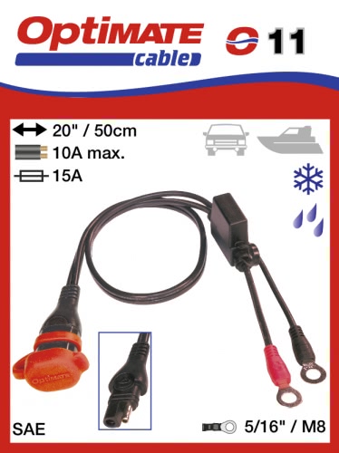 O11 Влагозащищенный коннектор постоянного подключения, SAE, под болт М8, Optimate