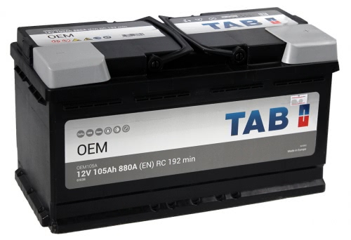 Аккумулятор Tab OEM 61038 299005 12В 105Ач 880CCA 353x175x190 мм Обратная (-+)