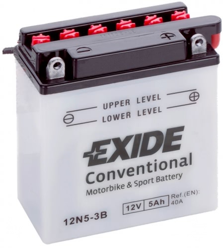 Аккумулятор EXIDE 12N5-3B 12В 5Ач 40CCA 120x60x130 мм Обратная (-+)