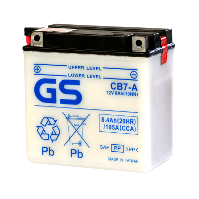 Аккумулятор GS Yuasa CB7-A 12В 8Ач 105CCA 136x76x136 мм Прямая (+-)