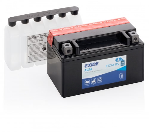 Аккумулятор EXIDE ETX7A-BS 12В 6Ач 90CCA 150x87x93 мм Прямая (+-)