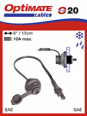 O20 Розетка SAE-SAE влагозащищенная 30см, Optimate