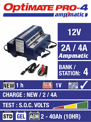 Зарядное устройство OptiMate PRO 4 NEW (4x4A - 12V), TS52
