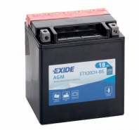 Аккумулятор EXIDE ETX20CH-BS 12В 18Ач 230CCA 150x87x161 мм Прямая (+-)