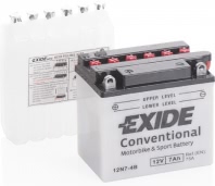 Аккумулятор EXIDE 12N7-4B 12В 7Ач 75CCA 135x75x133 мм Прямая (+-)