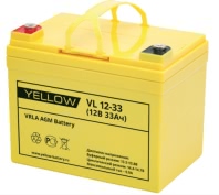 Аккумулятор Yellow VL 12-33 YL 12В 33Ач 197x130x171 мм Прямая (+-)