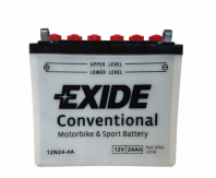 Аккумулятор EXIDE 12N24-4A 12В 24Ач 220CCA 184x124x175 мм Прямая (+-)