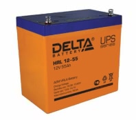 Аккумулятор Delta HRL 12-55 12В 55Ач 229x138x213 мм Прямая (+-)