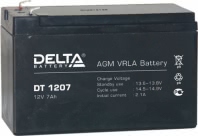 Аккумулятор Delta DT 1207 12В 7Ач 151x65x102 мм Прямая (+-)