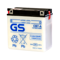 Аккумулятор GS Yuasa CB7-A 12В 8Ач 105CCA 136x76x136 мм Прямая (+-)