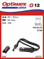 O12 Кабель в прикуриватель 12В авто, SAE, Optimate