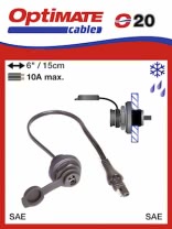 O20 Розетка SAE-SAE влагозащищенная 30см, Optimate