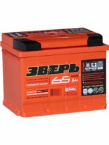 Аккумулятор ЗВЕРЬ 6СТ-65.0 6СТ-65.0 12В 65Ач 640CCA 242x175x190 мм Обратная (-+)